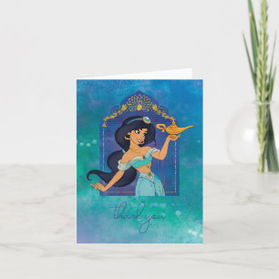Carte De Remerciements Anniversaire de la princesse Jasmine enchantée