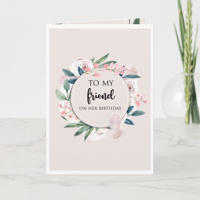 Carte De Remerciements Anniversaire de la Soeur Secret (Devant)
