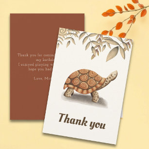 Carte De Remerciements Anniversaire de la Tortue mignonne