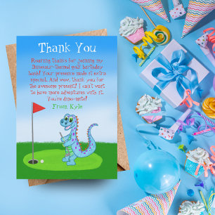 Carte De Remerciements Anniversaire de naissance sur le thème du golf ave