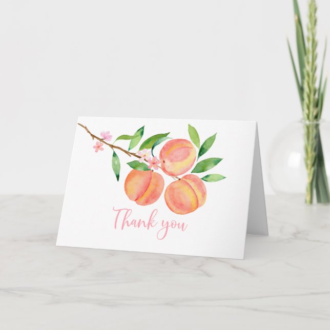 Carte De Remerciements Anniversaire de Peach Blossom (Devant)