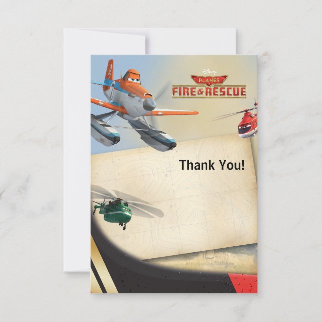 Carte De Remerciements Anniversaire de Planes Fire & Rescue (Devant)