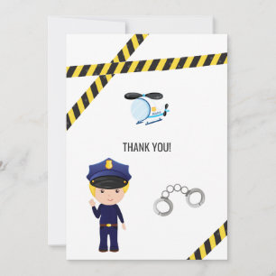 Carte De Remerciements Anniversaire de police