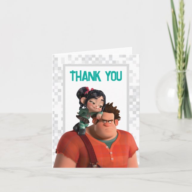 Carte De Remerciements Anniversaire de Vanellope (Devant)