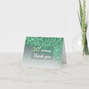 Carte De Remerciements Anniversaire des 30 ans vibrant Remerciements Pail
