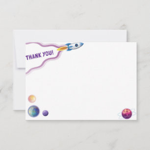 Carte De Remerciements Anniversaire du garçon - Espace extra-atmosphériqu