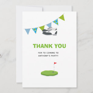 Carte De Remerciements Anniversaire Du Golf À Thème