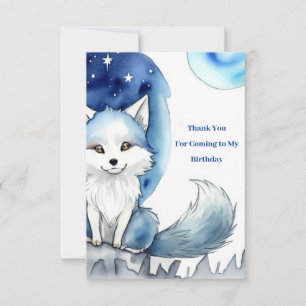 Carte De Remerciements Anniversaire du loup