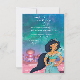 Carte De Remerciements Anniversaire enchanté de la princesse Jasmine