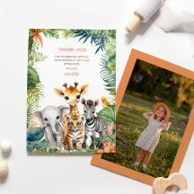 Anniversaire Enfants Jungle Safari Animaux pour Fi