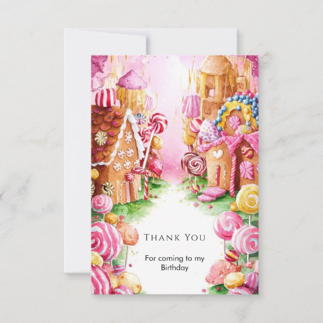 Carte De Remerciements Anniversaire Fun Boho Candyland (Devant)
