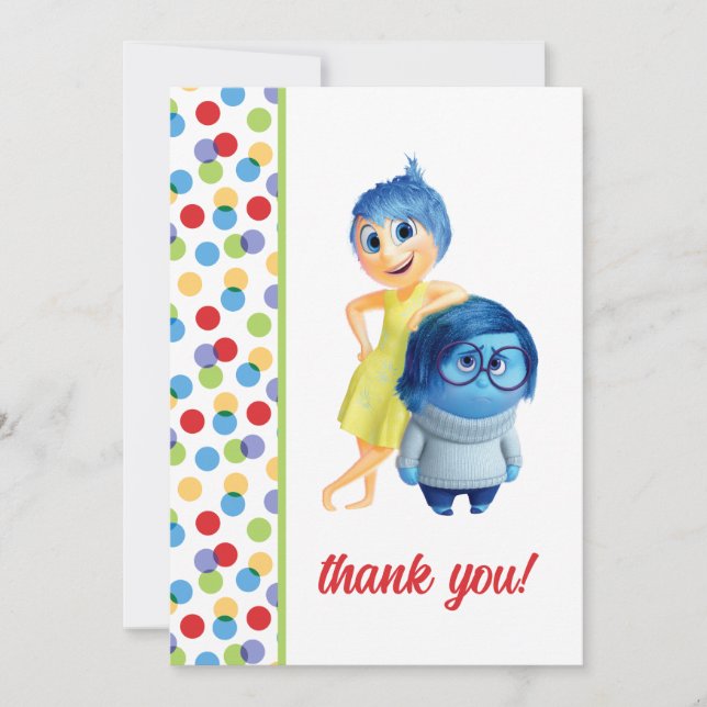 Carte De Remerciements Anniversaire Inside Out (Devant)