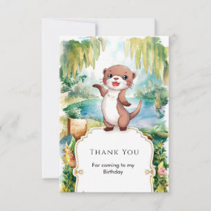 Carte De Remerciements Anniversaire Pastel Boho Loutre