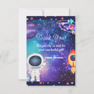 Carte De Remerciements Anniversaire spatial