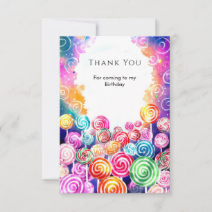 Carte De Remerciements Anniversaire sur mesure Candyland rêvé