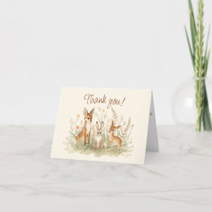 Carte De Remerciements Anniversaire vintage forestier
