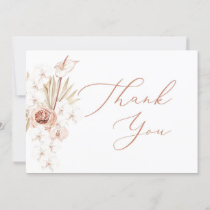 Carte De Remerciements Anthurium chic tropical