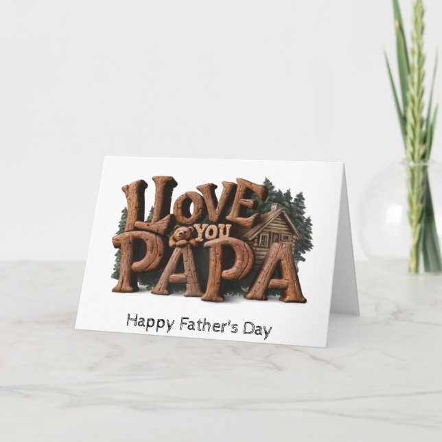 Carte De Remerciements *~* AP86 JE VOUS AIME PAPA Fête des pères Card (Devant)