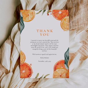 Carte De Remerciements Aperol Spritz Aquarelle Baby Shower de Mariée