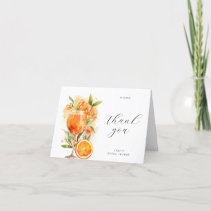 Carte De Remerciements Aperol Spritz Aquarelle Enterrement de Vie de Jeun