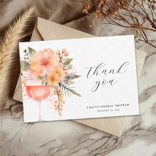Carte De Remerciements Aperol Spritz Floral Réception de Mariage