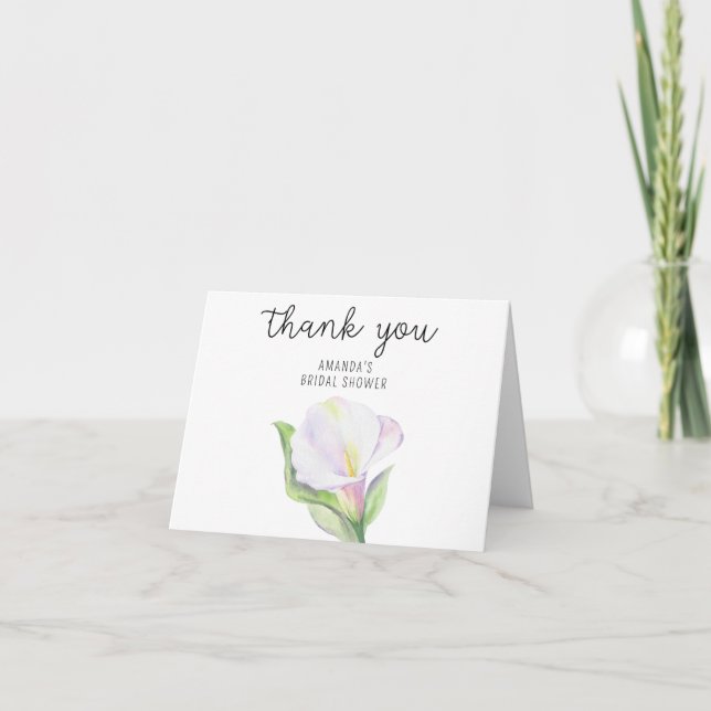 Carte De Remerciements Appel blanc - remerciement pour la baby shower (Devant)