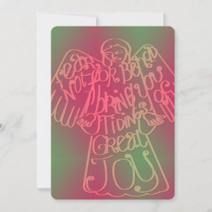 Carte De Remerciements "apportez-vous des nouvelles..."Noël Angel Salutat