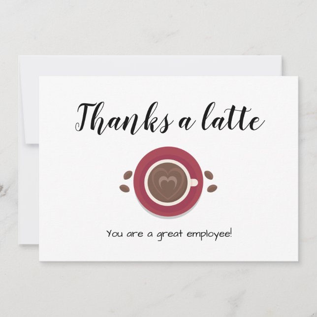 Carte De Remerciements appréciation amusante des employés du coeur latent (Devant)