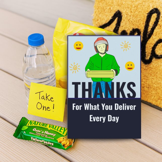 Carte De Remerciements Appreciation Card for Daily Delivery Service Gift (Créateur téléchargé)