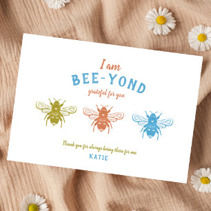 Carte De Remerciements Appréciation de l'abeille à bourdons mignonne