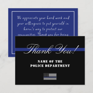 Carte De Remerciements Appréciation de l'agent de police sur mesure