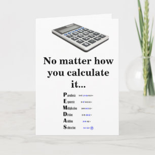 Carte De Remerciements Appréciation de l'enseignant en mathématiques