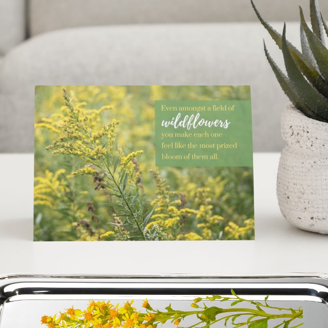 Carte De Remerciements Appréciation de l'enseignant Fleur sauvage jaune A (Créateur téléchargé)