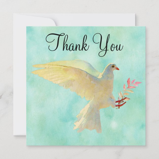 Carte De Remerciements Aquarelle (Devant)