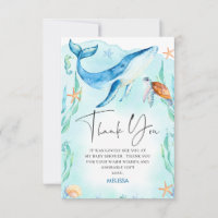 Aquarelle Bleu Océan Sous Le Baby shower De Mer