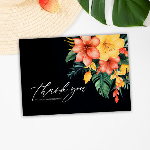 Carte De Remerciements Aquarelle botanique Mariage tropical