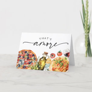 Carte De Remerciements Aquarelle C'est l'amour Cuisine Italienne