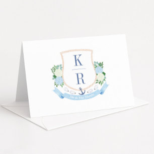 Carte De Remerciements Aquarelle Côtière Thème Cimier Photo Mariage