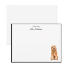 Aquarelle Doodle doré Chien plat