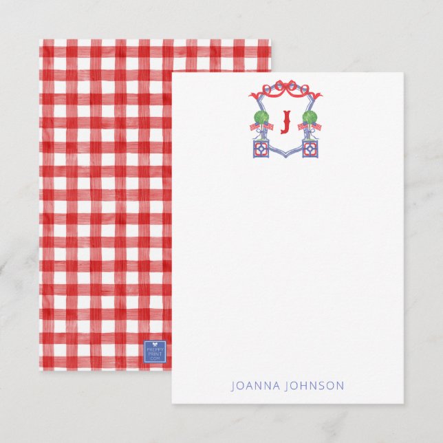 Carte De Remerciements Aquarelle Drapeau américain patriotique Topiotique (Devant / Derrière)