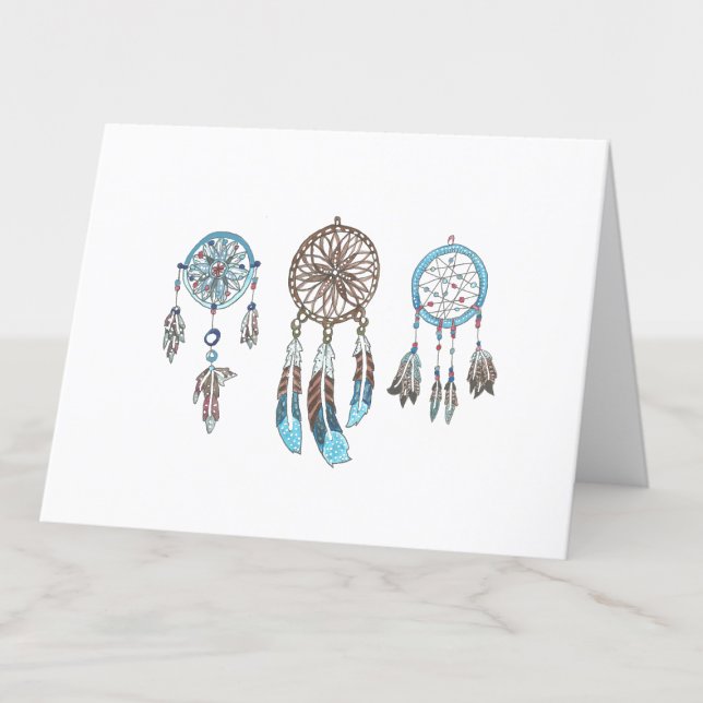 Carte De Remerciements Aquarelle Dreamcatchers vierge (Créateur téléchargé)