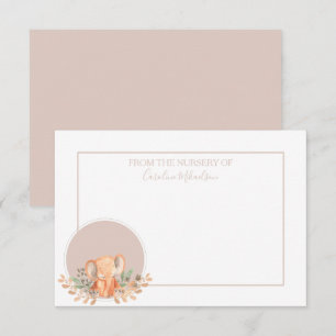 Carte De Remerciements Aquarelle Elephant Boho Safari