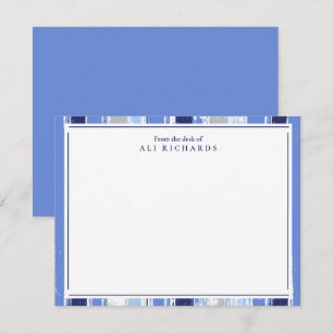 Carte De Remerciements Aquarelle en bleu brossé