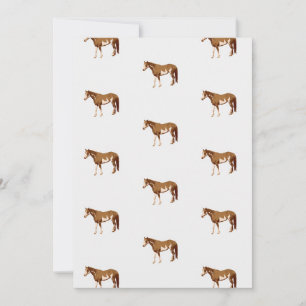 Carte De Remerciements Aquarelle équestre du Cheval de peinture américain