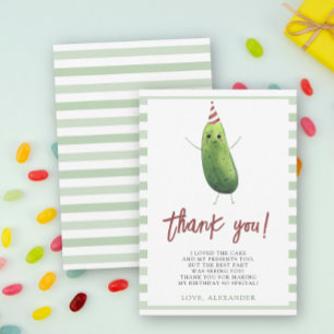 Carte De Remerciements Aquarelle Fête du premier anniversaire de Big Dill