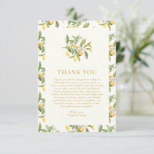 Carte De Remerciements Aquarelle Fleur de citron