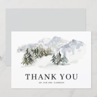 Aquarelle Forêt neigeuse Bois Mariage d'hiver