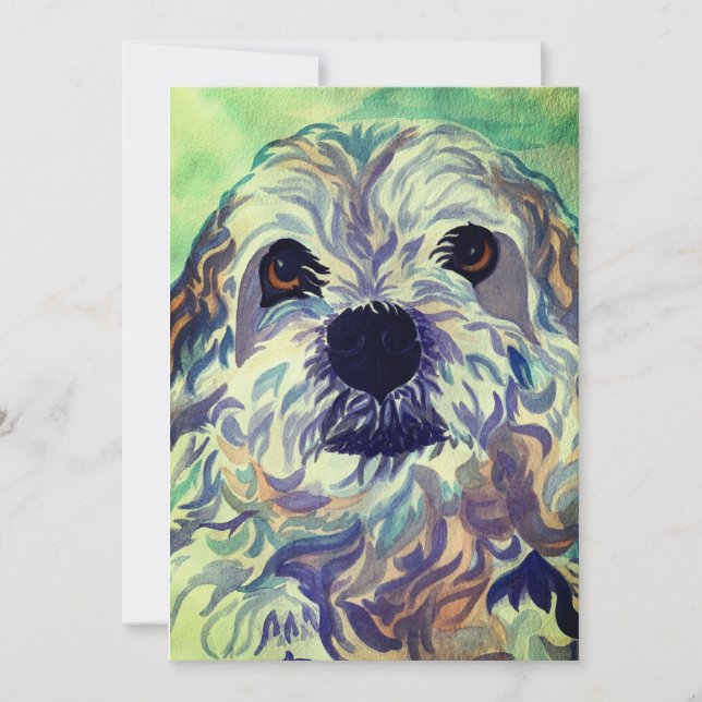 Carte De Remerciements Aquarelle Lhasa Apso (Devant)