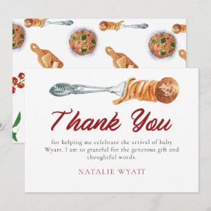Carte De Remerciements Aquarelle Little Meatball Italien