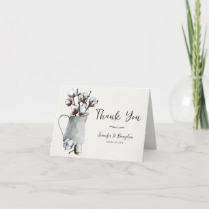 Carte De Remerciements Aquarelle Mariage de tonneaux en gris